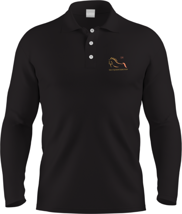 Polo manches longues homme Noir - EEVV