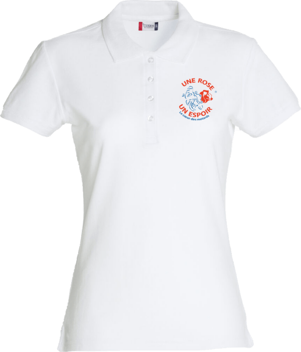 Polo Femme blanc - Rose Marly